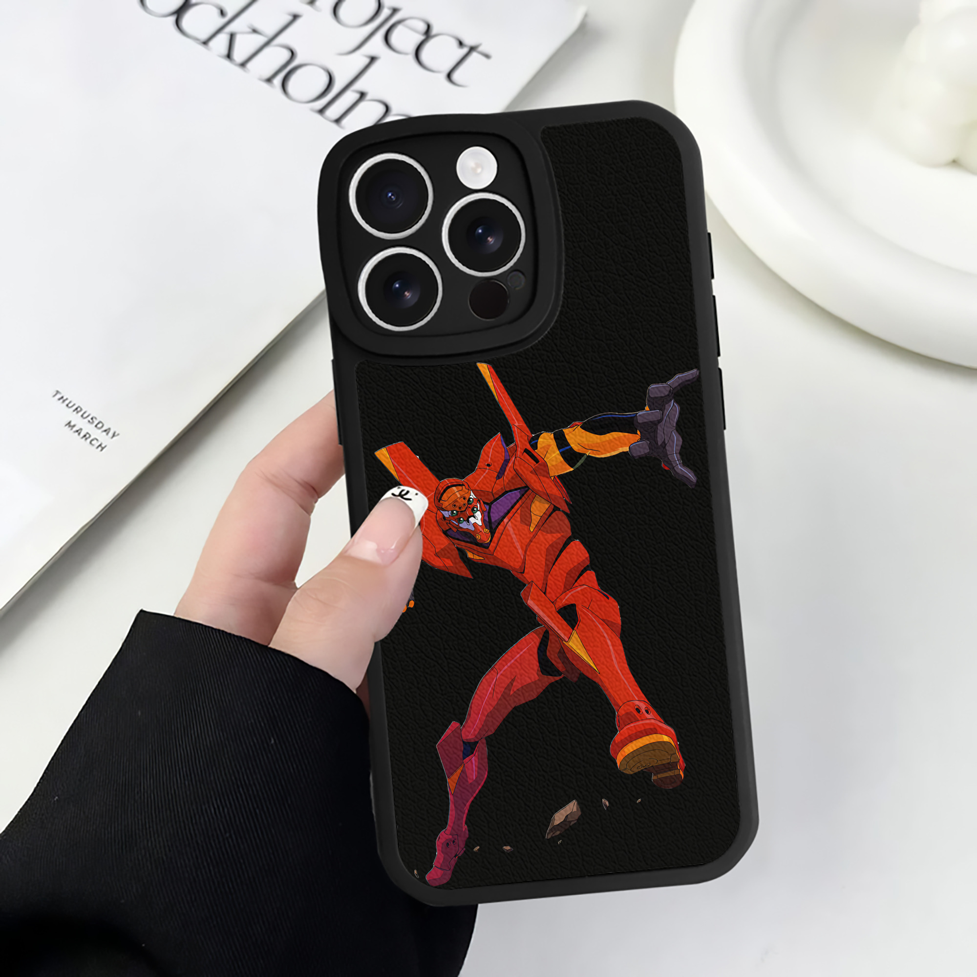 （画像用） EVA 新世紀エヴァンゲリオン 【iPhone 16シリーズ対応】シリコンスマホケース（レザー調） 材質：シリコン
